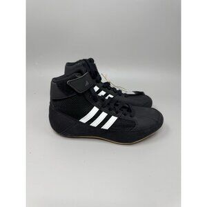 Adidas HVC K Wrestling Shoes Boys Youth Size 2 Black White Gum AQ3327 New